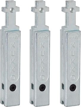 KUKKO 1-V-100-S - Juego de 3 extensiones para patas de extractores de rodamientos 30-1/30-10 (Largo 100 mm)