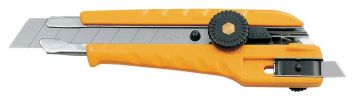OLFA L-3 - Cúter con bloqueo manual, sistema de reaplicación de cuchillas y cuchilla de 18 mm