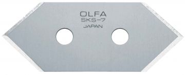 OLFA MCB-1 - Pack de 5 cuchillas corte 45º 49x20x0,3 mm plateadas