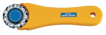 OLFA WAC-2 - Cúter rotativo con cuchilla ondulada de 45 mm