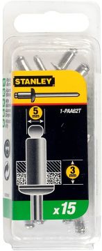 Remaches de aluminio 5 x 3mm (15 u.) Stanley