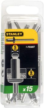 Remaches de aluminio 5 x 9,5mm (15 u.) Stanley