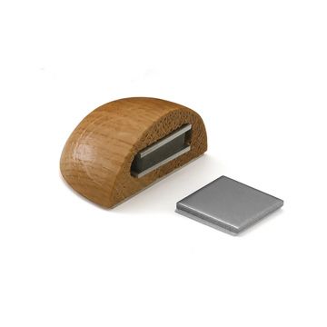 Retenedor para puerta de madera adhesivo Inofix magnético roble