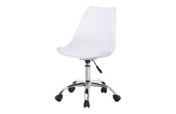 Silla de oficina con respaldo Furniture style de color blanco