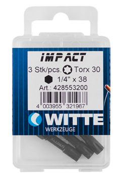 WITTE 428550 - 3 Puntas de impacto en cajita de plástico T 15