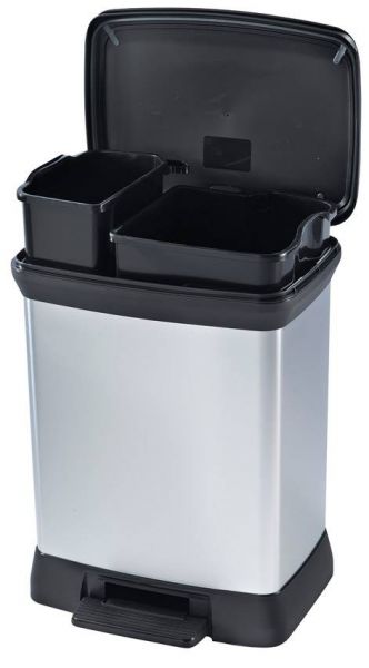 Cubo reciclaje 2 compartimentos 30l •