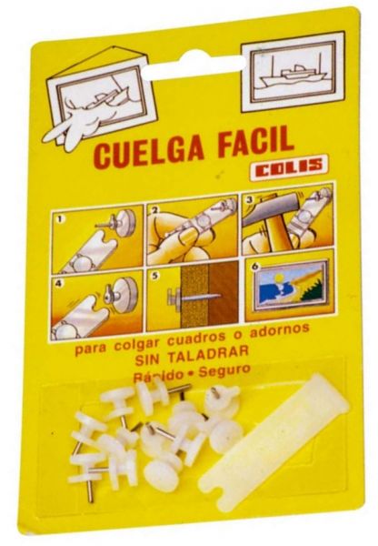 CUELGA FACIL 3 PUNTAS 6U. 3CM 1800/004 al por Mayor ≫ Plasticosur